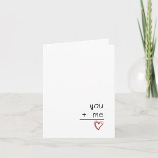 You + Me Greeting Card
