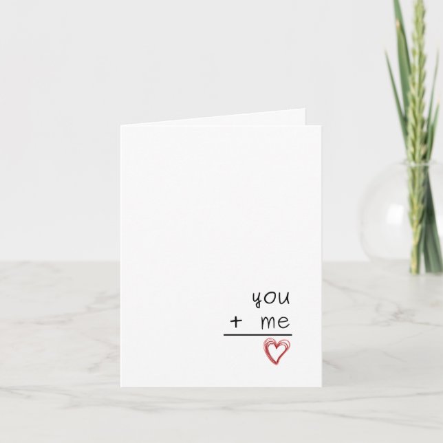 You + Me Greeting Card (Front)