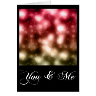 You & Me Love Romance Bokeh Pattern Card 1