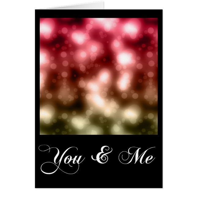 You & Me Love Romance Bokeh Pattern Card 1 (Front)