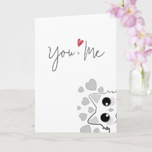 you & me Minimalist Chic Proposal Valentine Card