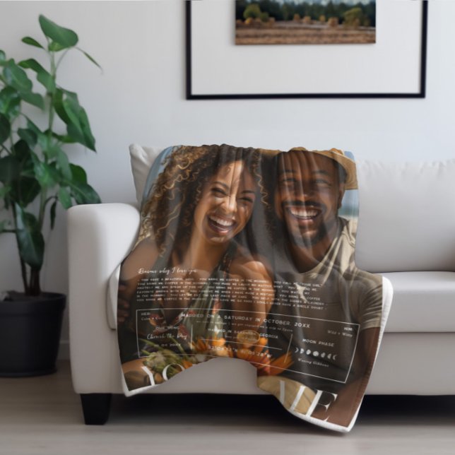 You & Me | Personalised Couples Photo Fleece Blanket (Creator Uploaded)