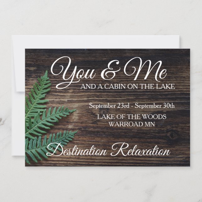 You & Me Rustic Invitation (Front)