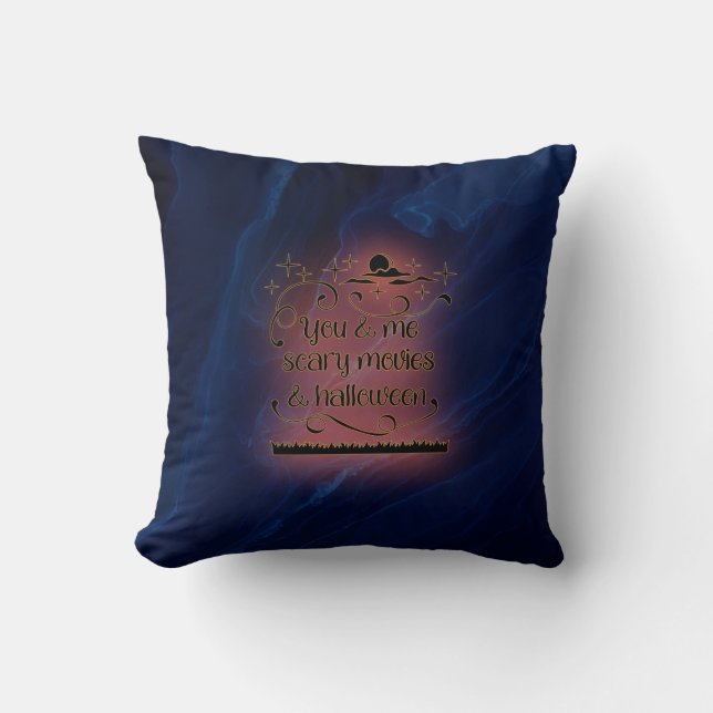 You & Me Scary Movies & Halloween Cushion (Front)