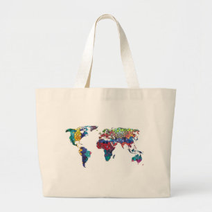 You Mean the World to Me Collection Large Tote Bag