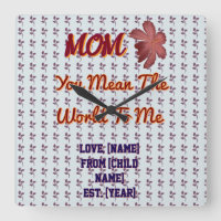 You Mean The World To Me Personalised Family Gift