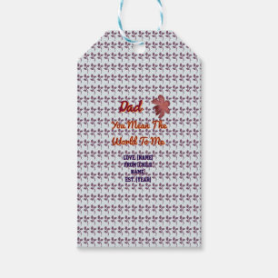 You Mean The World To Me Personalised Family Gift Tags