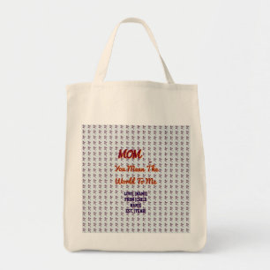 You Mean The World To Me Personalised Family Gift Tote Bag