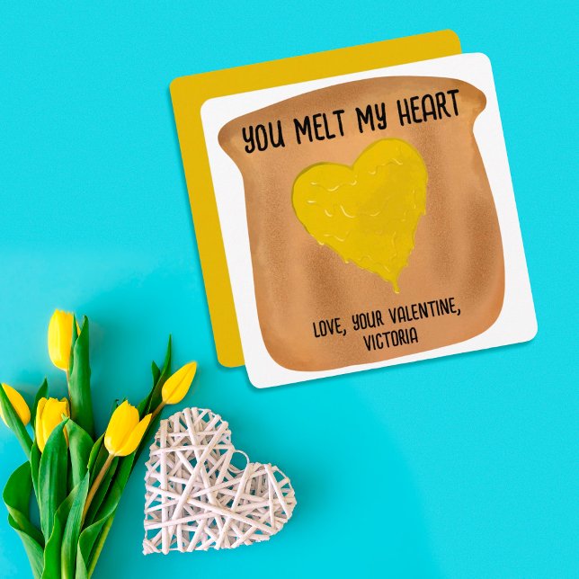 You Melt My Heart Funny Butter Valentine's Day Holiday Card (Creator Uploaded)