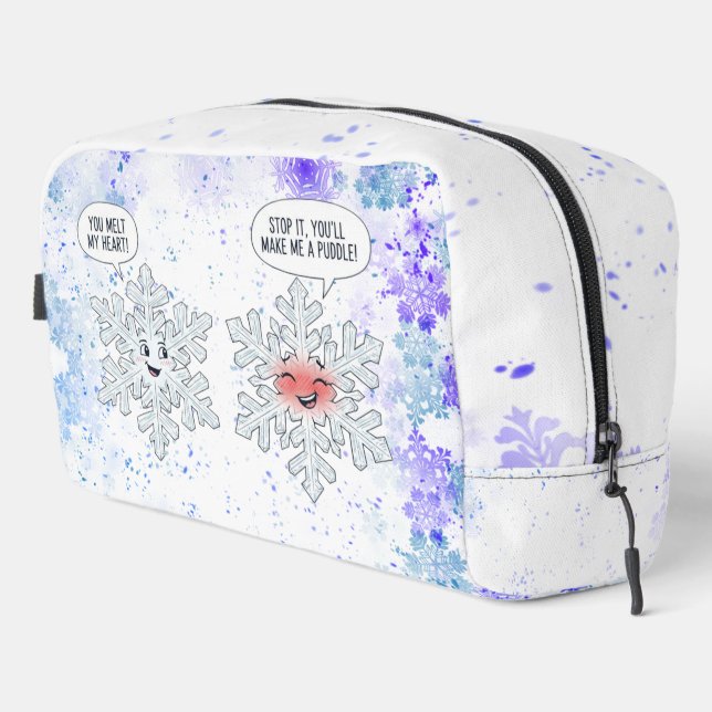 You Melt My Heart Snowflakes Dopp Kit (Right Corner)
