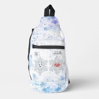 You Melt My Heart Snowflakes Sling Bag