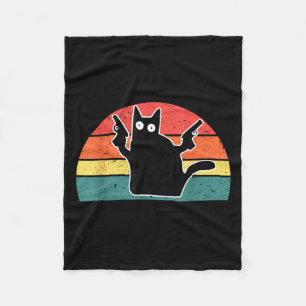 You Mess With The Meow Meow You Get This Peow Peow Fleece Blanket