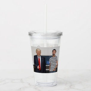 You Met President Donald Trump   Add Your Photo Acrylic Tumbler