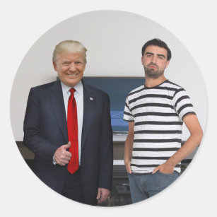 You Met President Donald Trump   Add Your Photo Classic Round Sticker