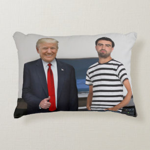 You Met President Donald Trump Add Your Photo Decorative Cushion