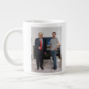 You Met President Donald Trump   Add Your Photo Large Coffee Mug