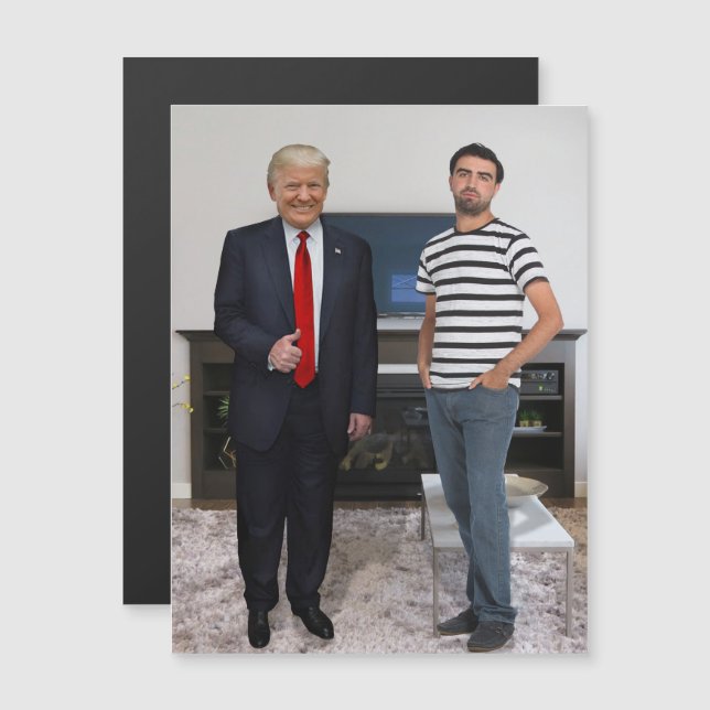You Met President Donald Trump | Add Your Photo Magnetic Invitation (Front/Back)