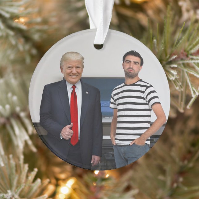 You Met President Donald Trump | Add Your Photo Ornament (Tree)