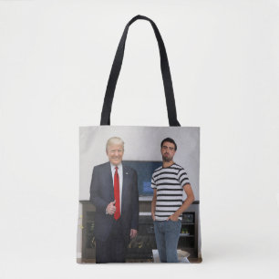 You Met President Donald Trump   Add Your Photo Tote Bag