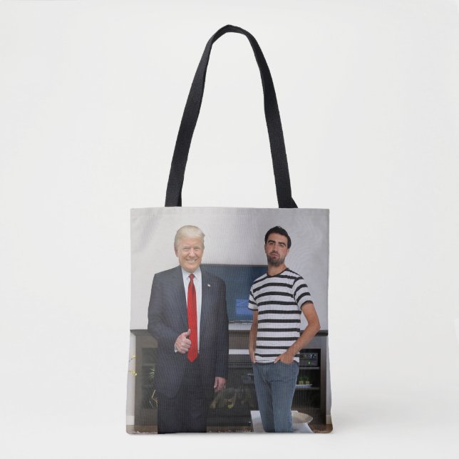 You Met President Donald Trump | Add Your Photo Tote Bag (Front)