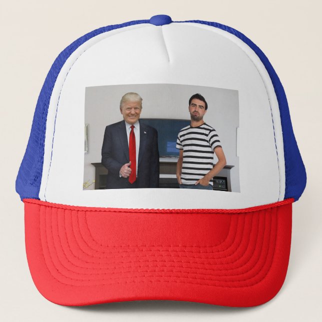 You Met President Donald Trump | Add Your Photo Trucker Hat (Front)