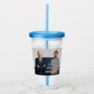 You Met President Joe Biden   Add Your Photo Acrylic Tumbler
