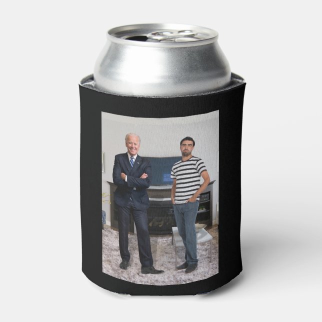 You Met President Joe Biden | Add Your Photo Can Cooler (Can Front)
