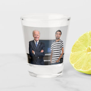 You Met President Joe Biden Add Your Photo Shot Glass