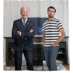 You Met President Joe Biden Add Your Photo Shower Curtain
