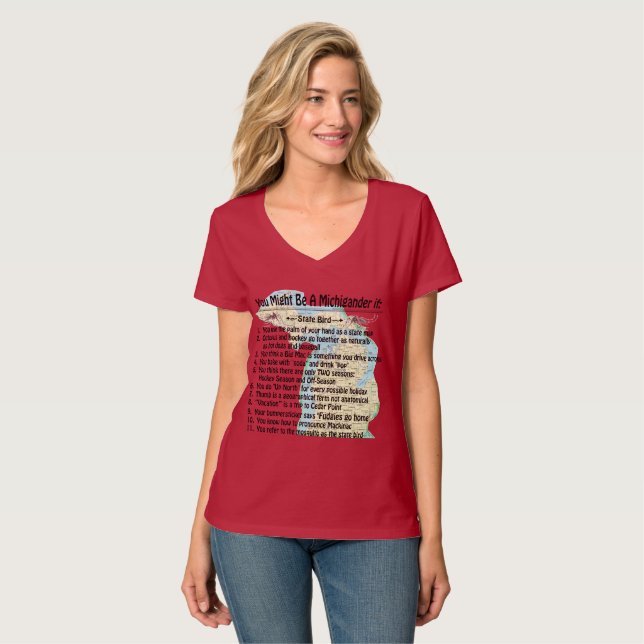 You Might Be A Michigander If: T-Shirt (Front Full)