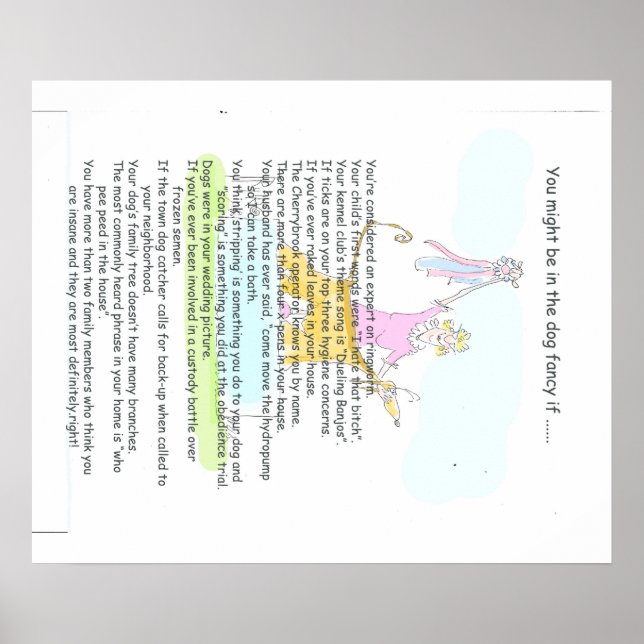 You might be in the dog fancy if ... poster (Front)