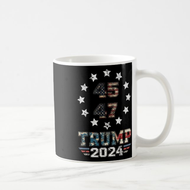 You Missed Trump 2024 Us American Flag 2 Side  Coffee Mug (Right)