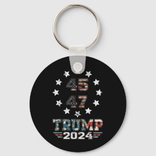 You Missed Trump 2024 Us American Flag 2 Side  Key Ring