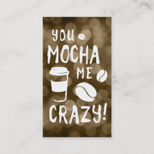 you mocha me crazy stamp card bokeh