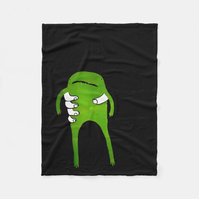 You Must Accept The Frog Funny Meme  Fleece Blanket (Front)