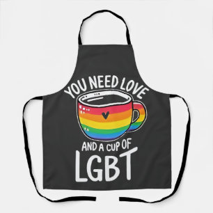 You Need Love and a Cup of LGBT Pride Month 2025 Apron