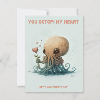 You Octopi my heart, Valentine card