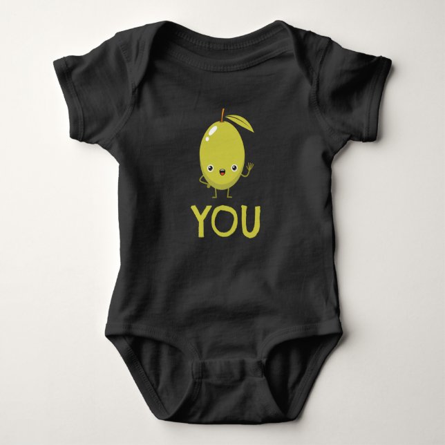You Olives Love Valentinesday Baby Bodysuit (Front)