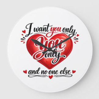 You Only ❤️ Large Clock