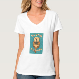 You Otter Be in Pictures Cute Sea Otter w/Camera T-Shirt