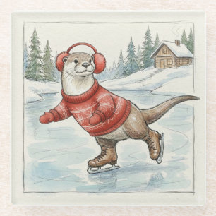 You Otter Be Skating, Glass Coaster