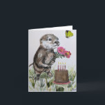 You Otter Have a Happy Birthday Card<br><div class="desc">For anyone who thinks otters are adorable,  this is a birthday card that will appeal to all.</div>