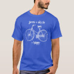 You Plus Bicycle Equals Happy Antique Wheels Bike T-Shirt<br><div class="desc">Customise this antique bicycle image and let everyone know that you love your bike. Makes a wonderful gift for the cyclist,  fitness enthusiast or ecologically-minded friend or family.</div>