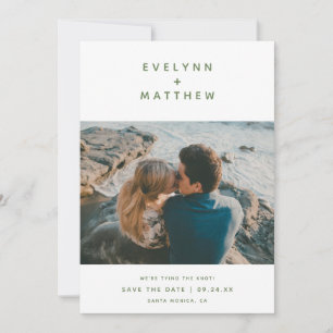 You Plus Me Simple Modern Names Sage Save The Date