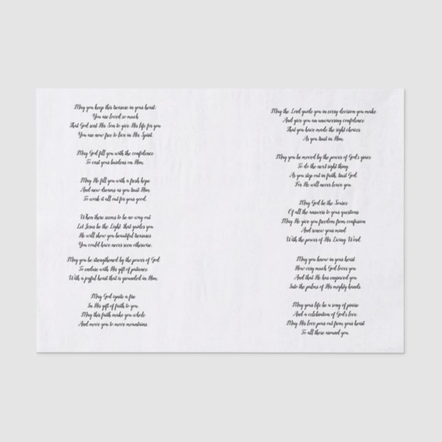 You Prayers #2 Decoupage Tissue Paper (Front)