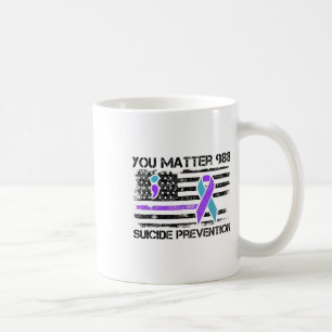 You Problem 988 Suicide Prevention American Flag A Coffee Mug
