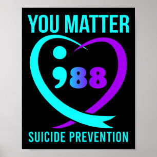 You Problem 988 Suicide Prevention Awareneess  Poster