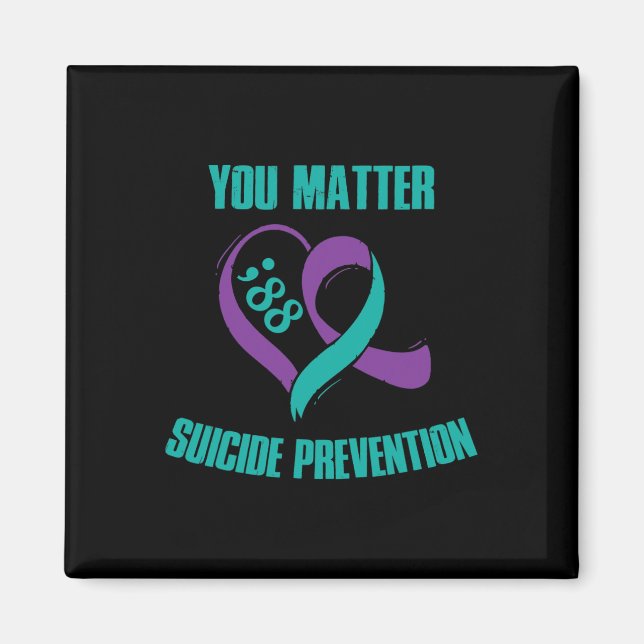 You Problem 988 Suicide Prevention Awareness Ribbo Magnet (Front)