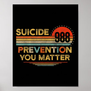 You Problem 988 Suicide Prevention Awareness Ribbo Poster
