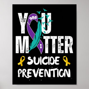You Problem 988 Suicide Prevention Awareness Ribbo Poster